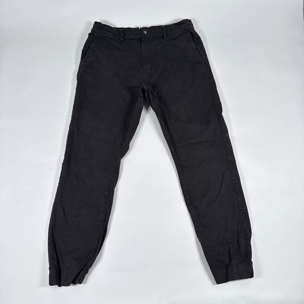 Flint and Tinder 365 Jogger Mens 32 Black Charcoal Drawstring Twill Huckberry